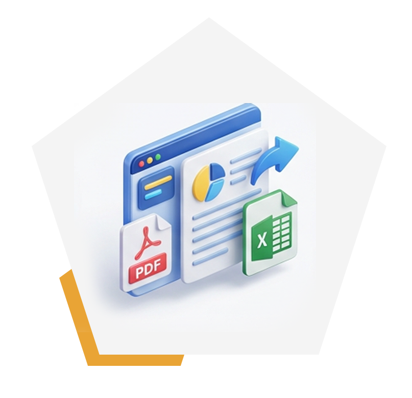 Exportable reports